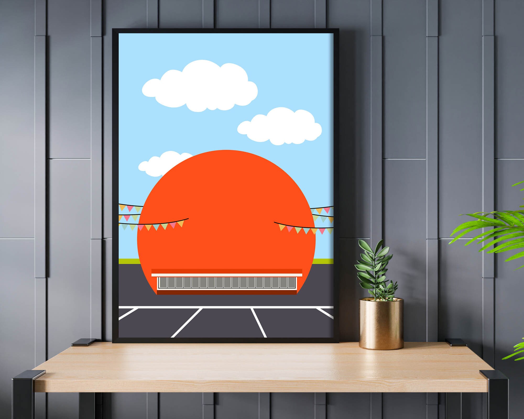 Orange Julep Montreal Wall Art Montreal Wall Print Etsy Canada