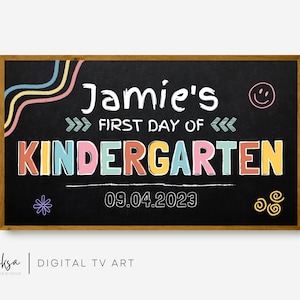 First Day of School Frame Tv Art, Custom Frame Tv Art for First Day, School Frame Tv Art, Digital Tv Art