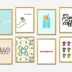 Italian Wall Art Print Set | La Dolce Vita, Ciao Bella (Digital Download)