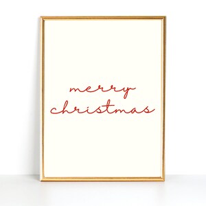 Arte stampabile festosa &quot;Buon Natale&quot;: decorazione murale per le feste (download immediato)