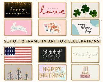 Bilderrahmen TV Art Set: Festliche Feier Designs (digitaler Download)