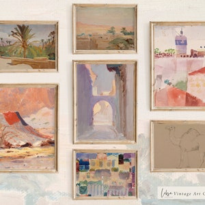Die Maghreb-Kollektion | Set von 7 Retro Nordafrikanische Antiquität Galerie Wand Kunst Drucke | Druckbare Digitale Downloads | #G2