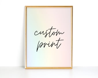 Custom Print | Custom Printable Art | Personalized Wall Art | Personalized Print, Custom Wall Art | Digital Download