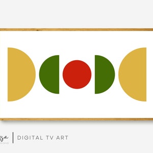 Xmas Samsung Frame Tv Art | Geometric Christmas Frame Tv Art | Christmas Abstract Art for Samsung TV | Xmas Download Samsung Frame Tv