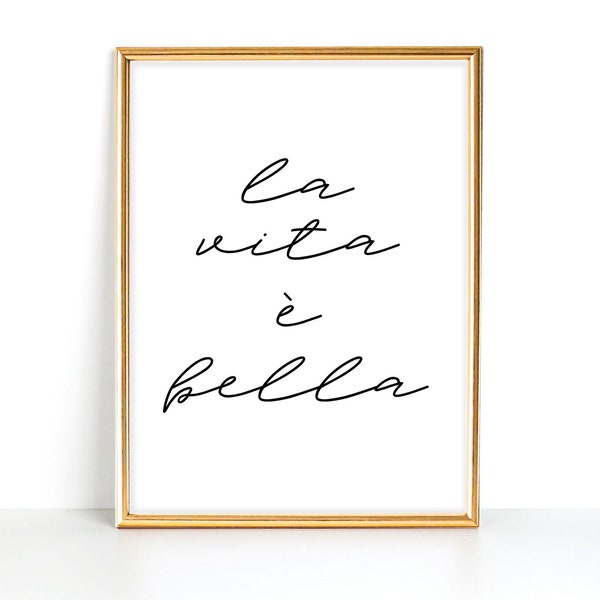 La Vita E Bella - Etsy