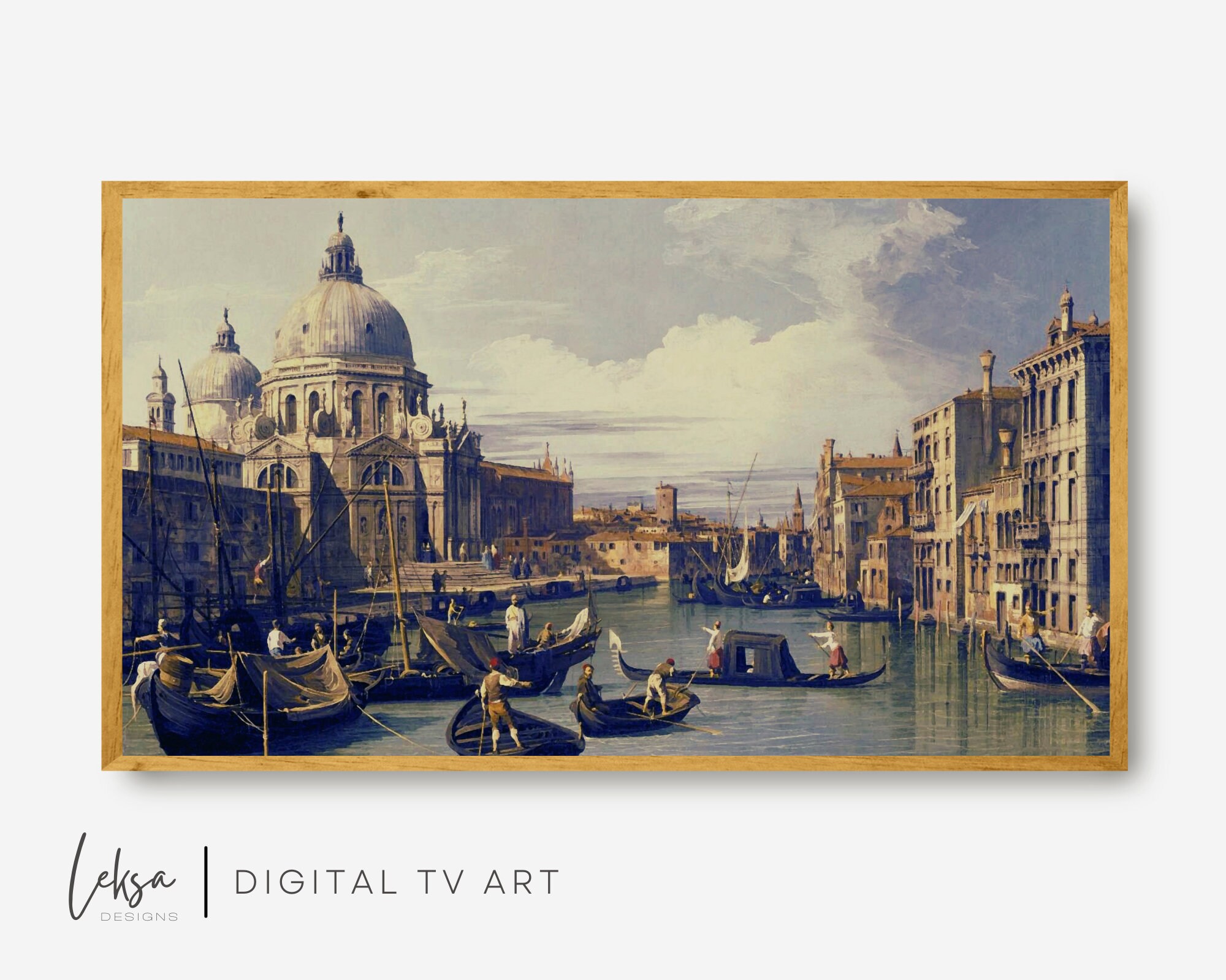 Italy Art for Samsung TV Samsung Frame Tv Art Gondola Painting Italian Tv Art Digital Download European Vintage Tv Art