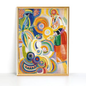 Portuguese Abstract Print, Bright Vintage Print, Portugal Poster, Portuguese Print, Eclectic Vintage Print