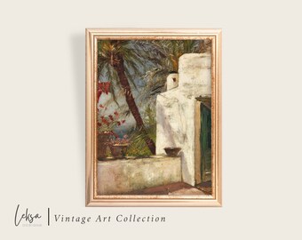 Capri Landscape Painting: Vintage Southern Italy Art Print (Digital Download)
