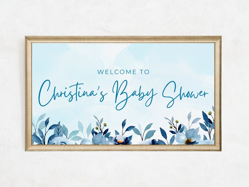 Baby Shower Frame Tv Art, Personalized Baby Shower Frame Tv Art, Baby Shower Art for Samsung TV, Baby Shower Welcome Samsung Frame TV image 7