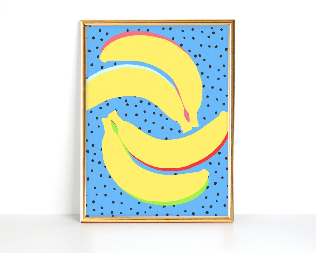 Banana Printable Kitchen Printable Decor Fruit Printable Kitchen