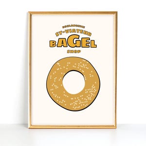 Montreal Bagel Sign, Montreal Print, Montreal Food Print, Montreal Home Decor, Digital Print, Instant Download