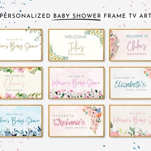 Baby Shower Frame Tv Art, Personalized Baby Shower Frame Tv Art, Baby Shower Art for Samsung TV, Baby Shower Welcome Samsung Frame TV