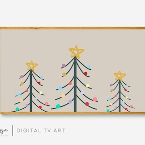 Samsung Frame Tv Art | Christmas Frame Tv Art | Christmas Trees Samsung Art Tv | Christmas Tv Art | Digital Download Samsung Frame Tv