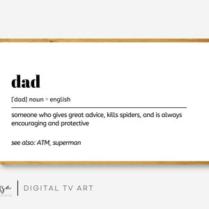 Happy Father&#39;s Day Frame TV Art, Dad Definition Frame TV, Samsung Art TV, Digital Download for Samsung Frame, Father&#39;s Day, Instant Download