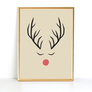 Renne di Natale stampabili: decorazioni murali per le feste (download immediato)