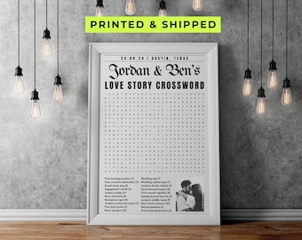Custom Wedding Crossword Puzzle: Sip and Solve Game