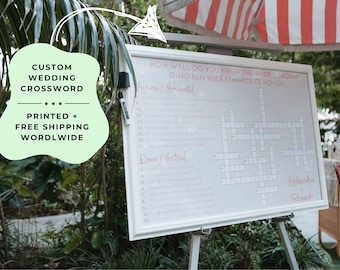 Custom Wedding Crossword Puzzle: Sip and Solve Game