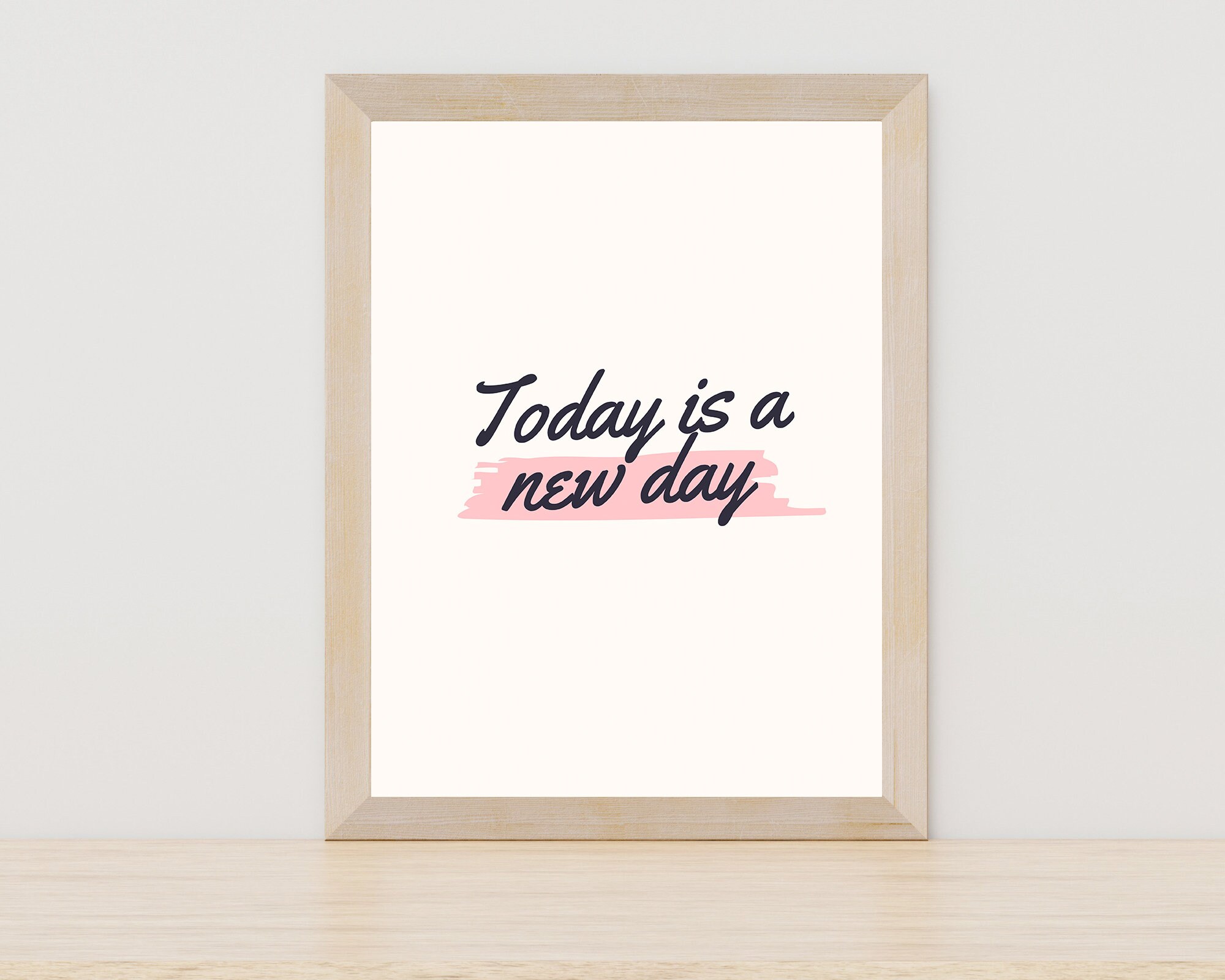 Today is a New Day Motivational Wall Art Colourful Wall Etsy