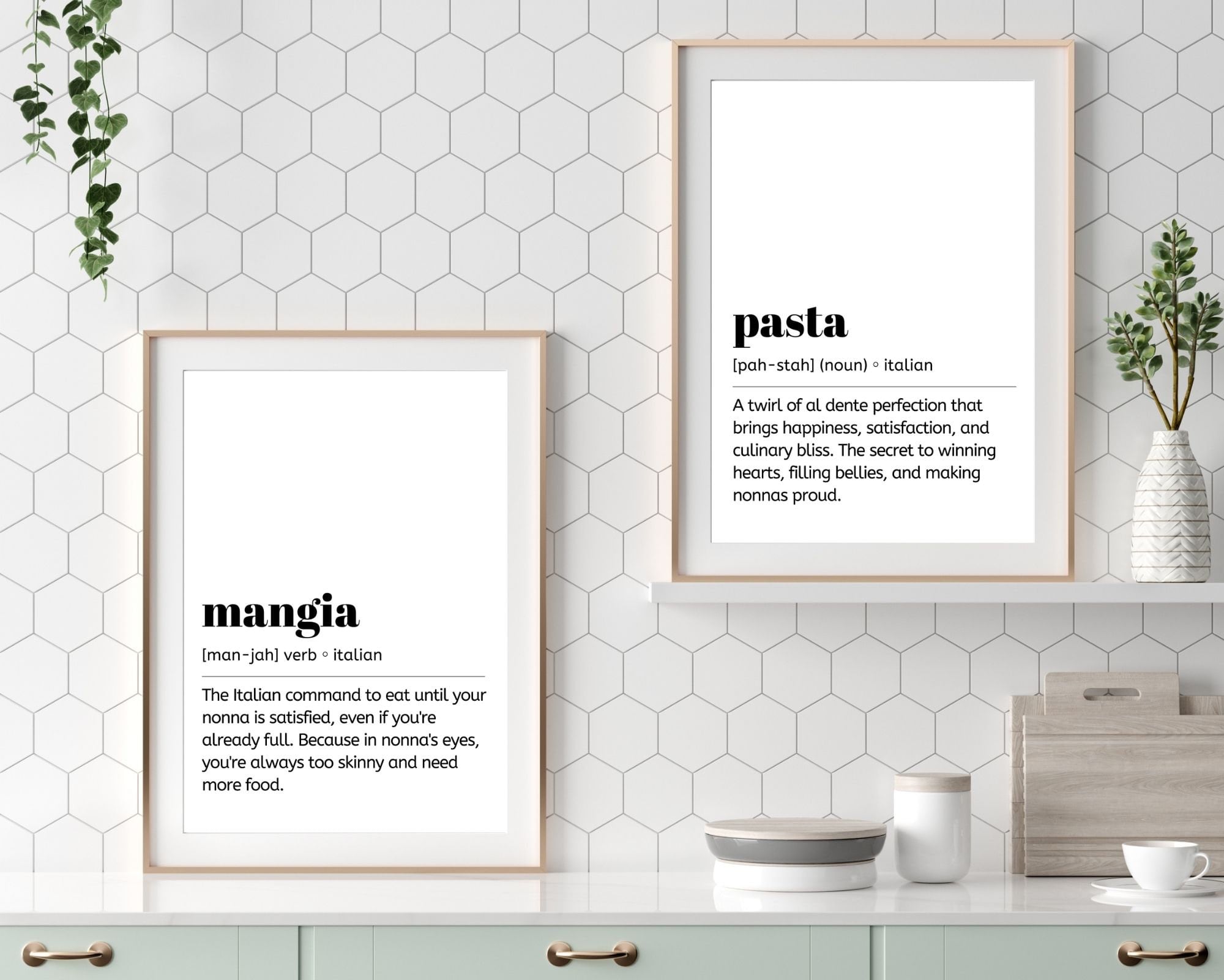 Pasta Print Italian Word Print Funny Italian Definition Etsy