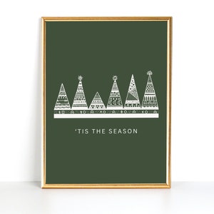 Stampa dell&#39;albero di Natale: decorazione murale per le feste (download digitale)