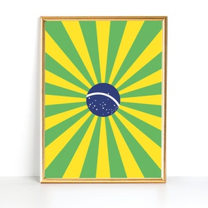 Brazilian Sun Print | Brazil Wall Art | Brazil Print | Wall Print | Digital Print | Instant Download