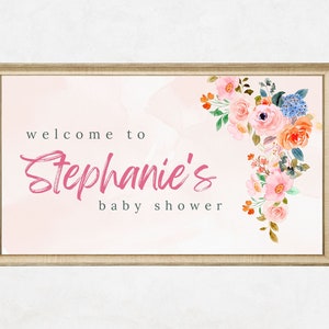 Baby Shower Frame Tv Art, Personalized Baby Shower Frame Tv Art, Baby Shower Art for Samsung TV, Baby Shower Welcome Samsung Frame TV image 8