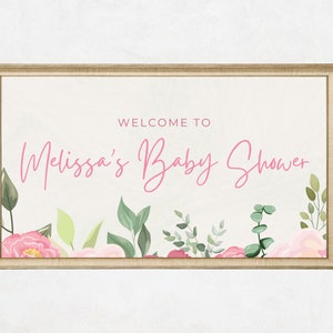 Baby Shower Frame Tv Art, Personalized Baby Shower Frame Tv Art, Baby Shower Art for Samsung TV, Baby Shower Welcome Samsung Frame TV image 9