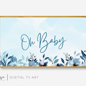 Baby Shower Frame Tv Art, Baby Shower Frame Tv Art, Baby Shower Art for Samsung TV, Baby Shower Samsung Frame TV