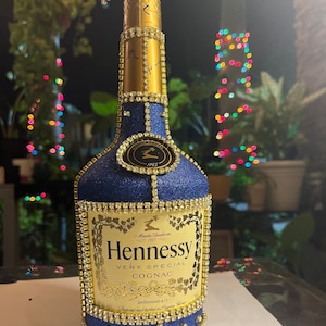 Glitzy Hennessy Bling Bottle (750ml) (EMPTY)