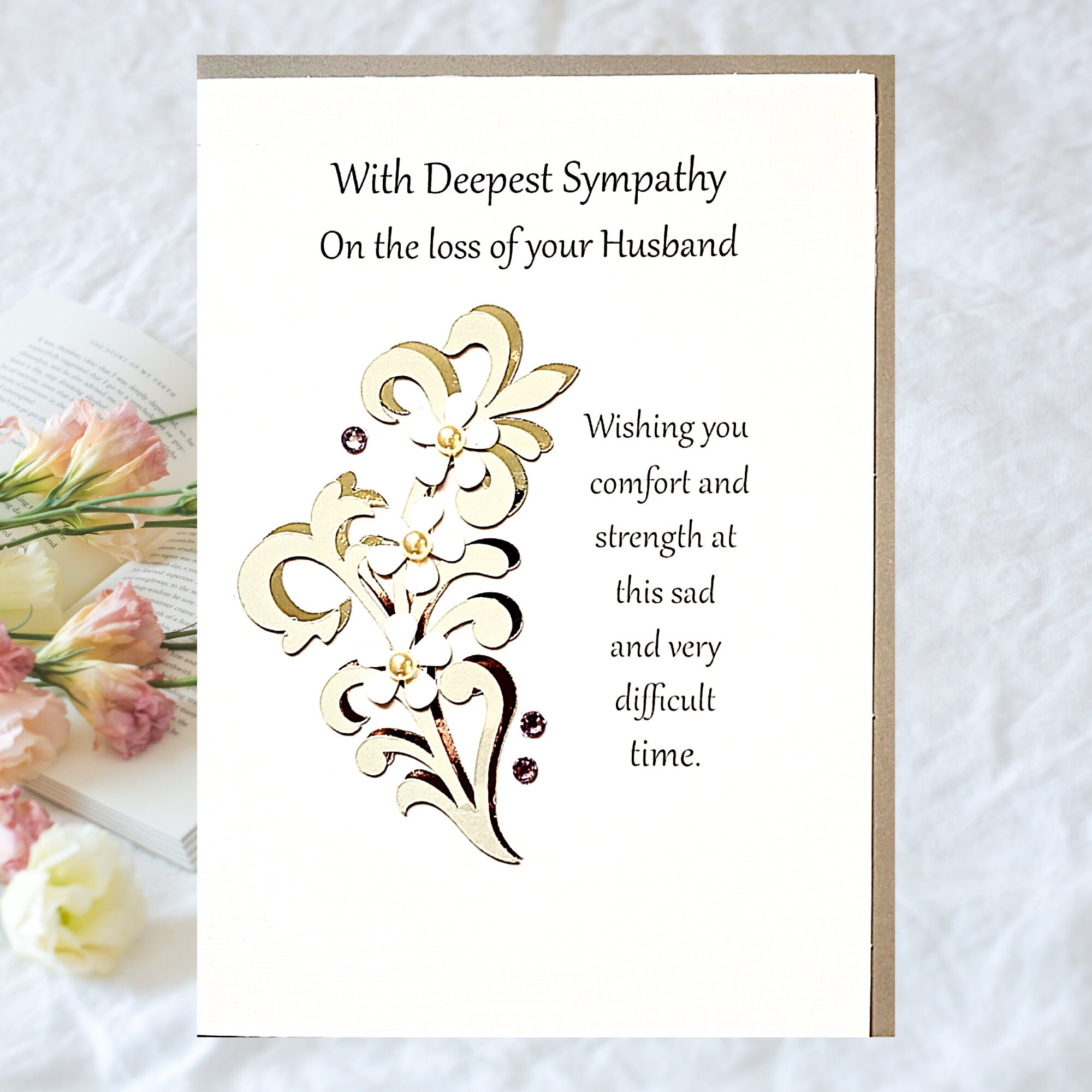 With Deepest Sympathy Card on the Loss of Your Husband Etsy UK