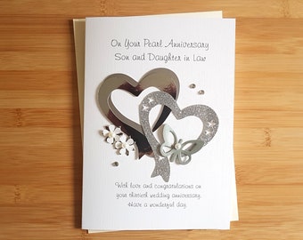 Pearl anniversary - 30th anniversary card for son and daughter in law