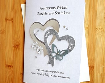 Daughter and Son in Law anniversary card. Personalise free.