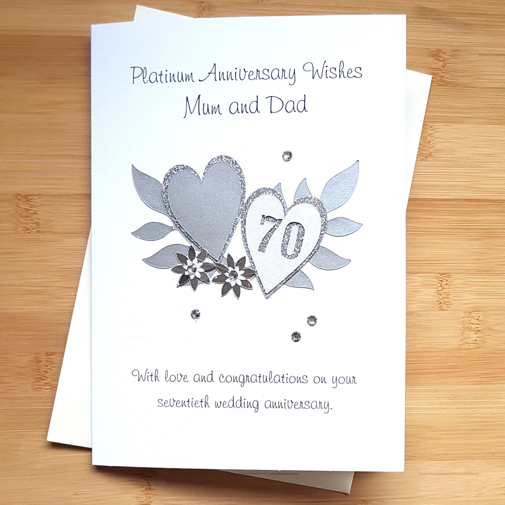 platinum anniversary card