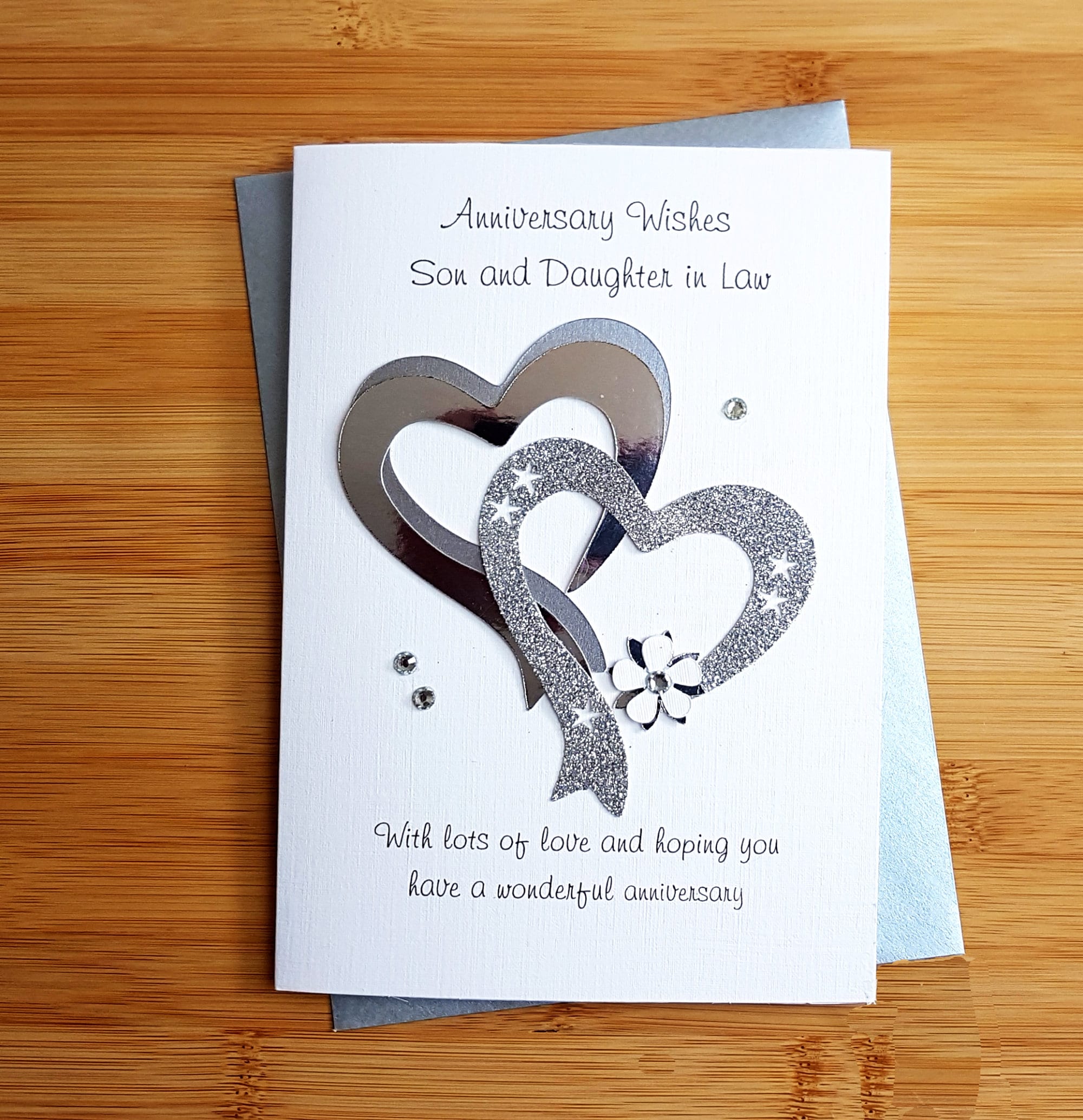 Son and Daughter in Law Wedding Anniversary Card Personalise Free - Etsy