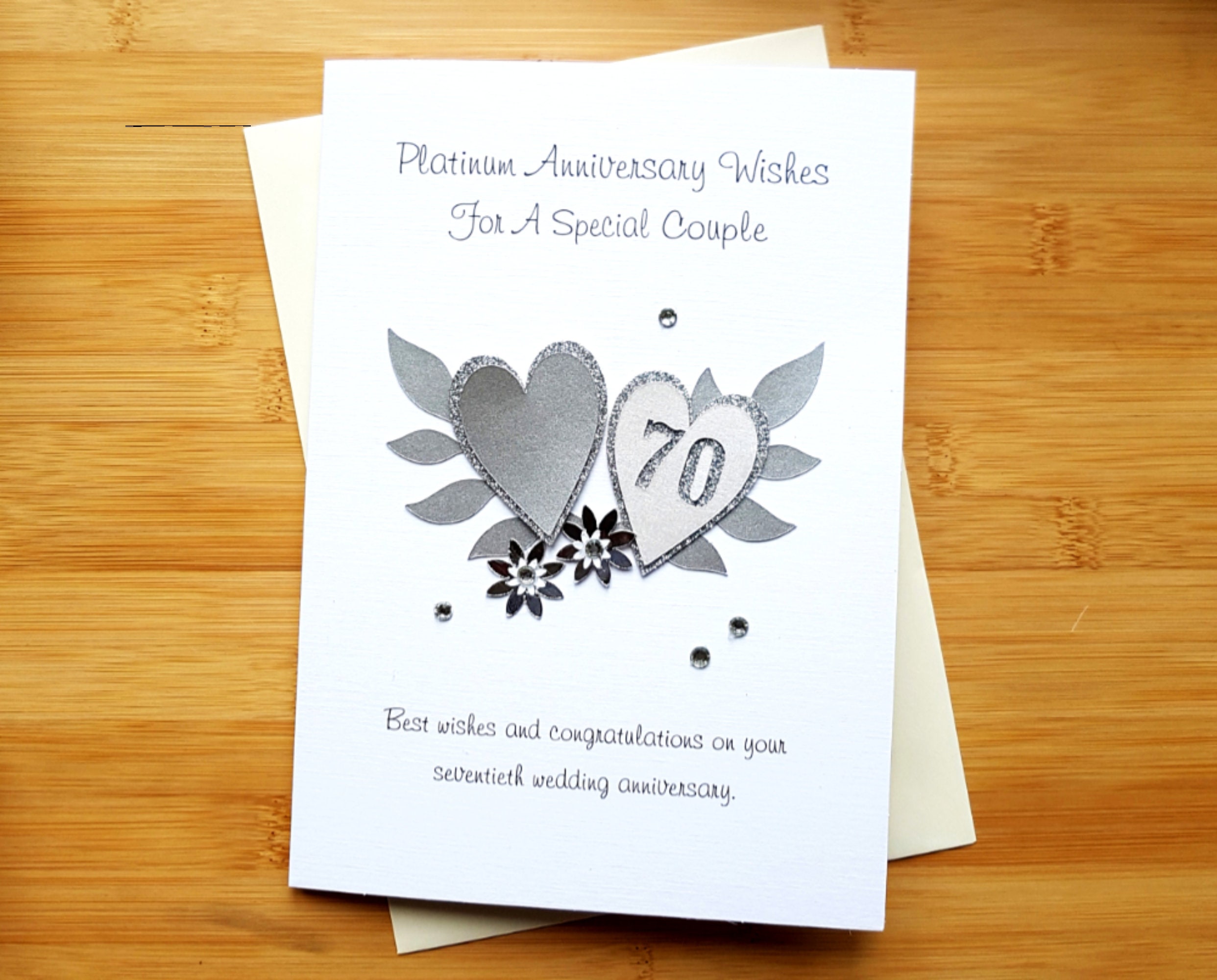 platinum anniversary card