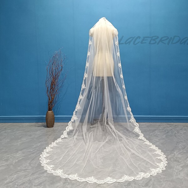 Cathedral Veil With Lace Edge