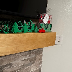 Calendario de Adviento de cuenta regresiva para Navidad 12 días de árboles impresos en 3D con un camión rojo nostálgico Kit interactivo para armar Decoración de temporada