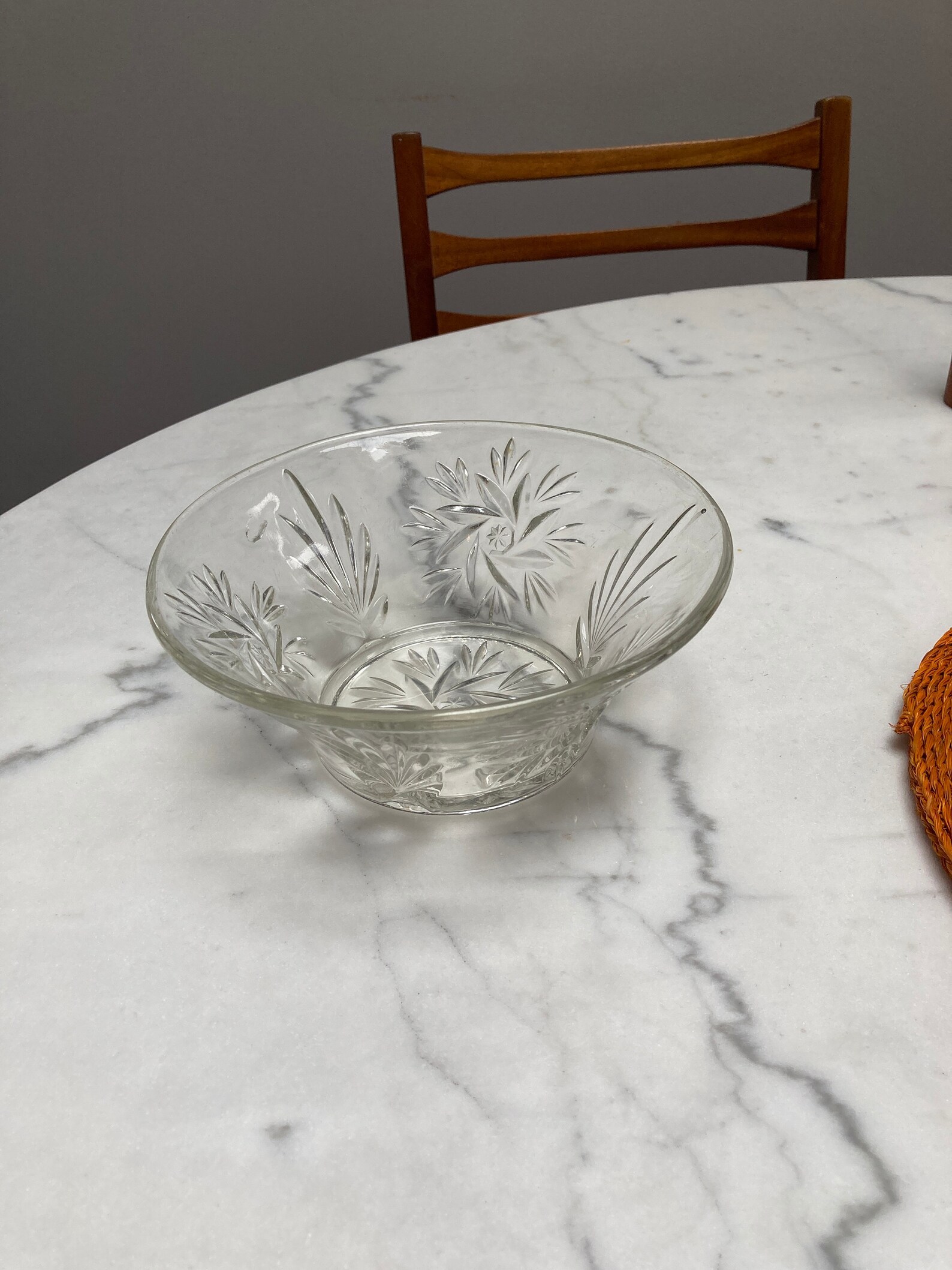 Vintage cutglass fluted bowl beautiful for fruit or desserts Etsy