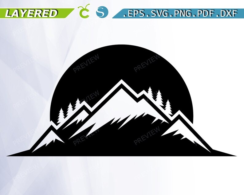Free Free Mountain Layered Svg 688 SVG PNG EPS DXF File