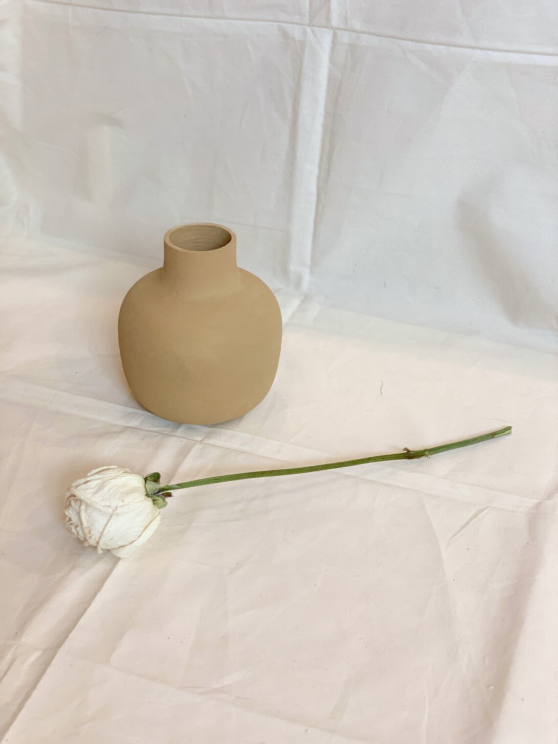 Minimal Boho Aesthetic Vase/ Neutral Boho Vase Decor/3D Etsy