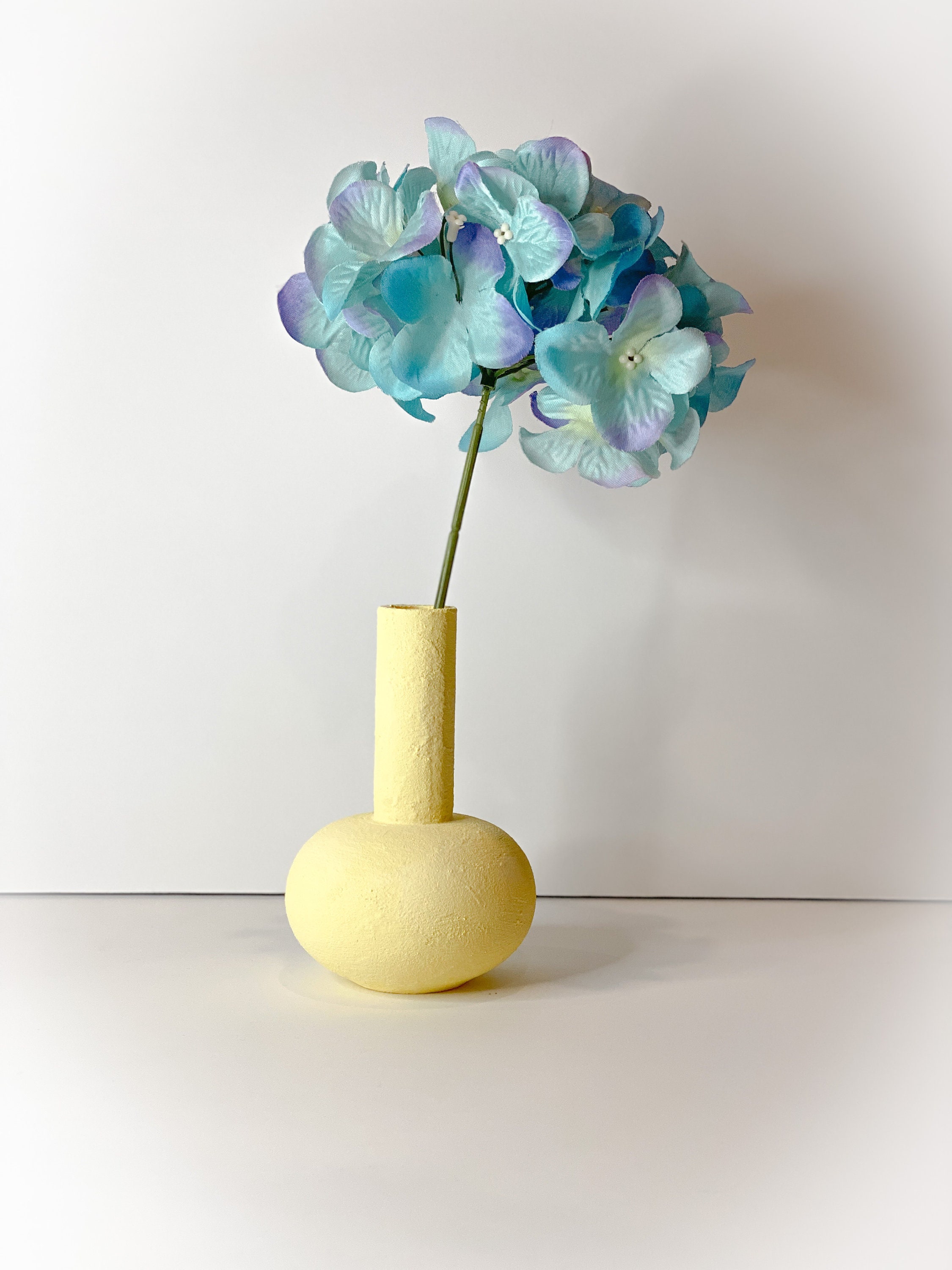 Minimal Boho Aesthetic Vase/Aesthetic Pastel Yellow Etsy