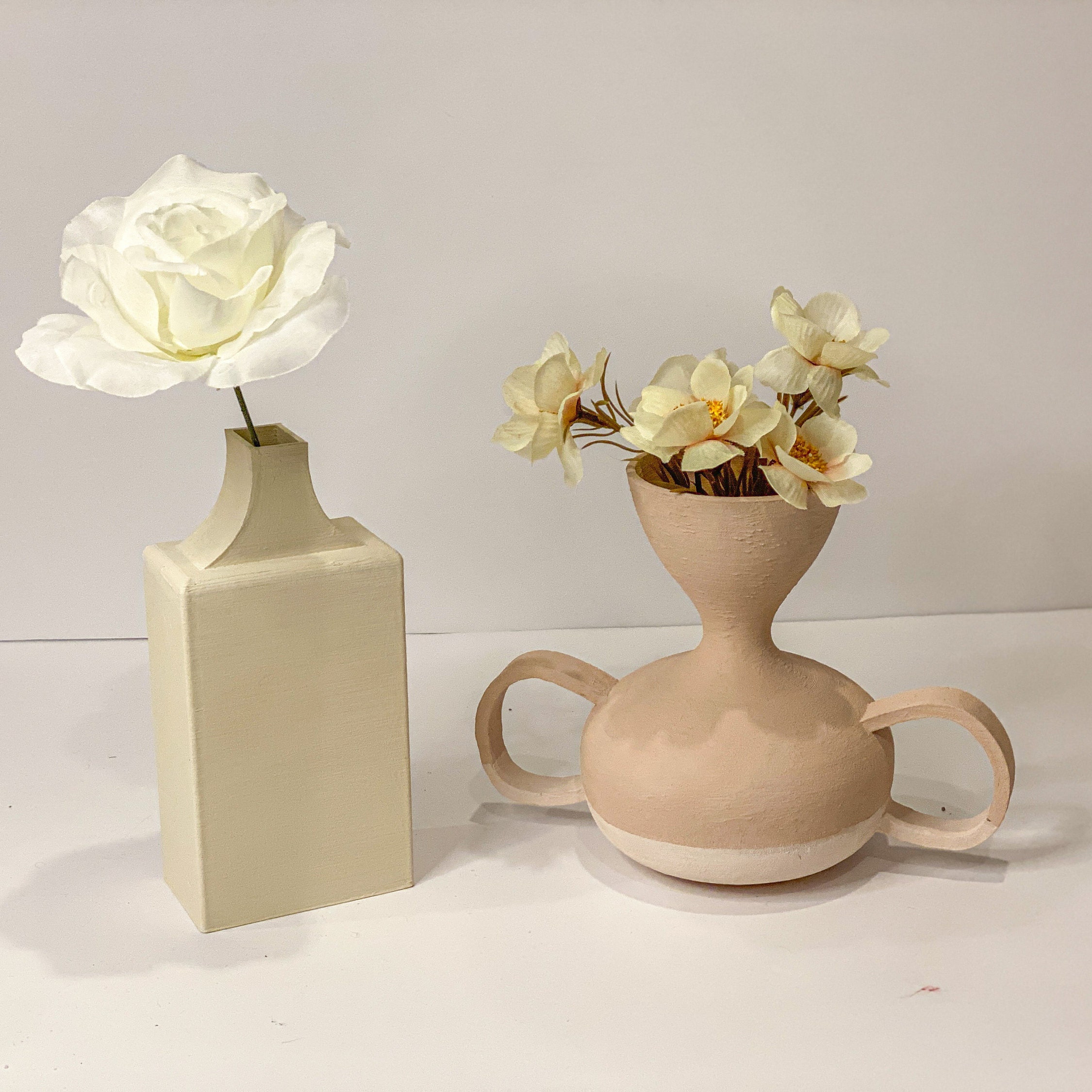 Minimal Boho Aesthetic Vase/Minimalist Vase Decor/Neutral Etsy