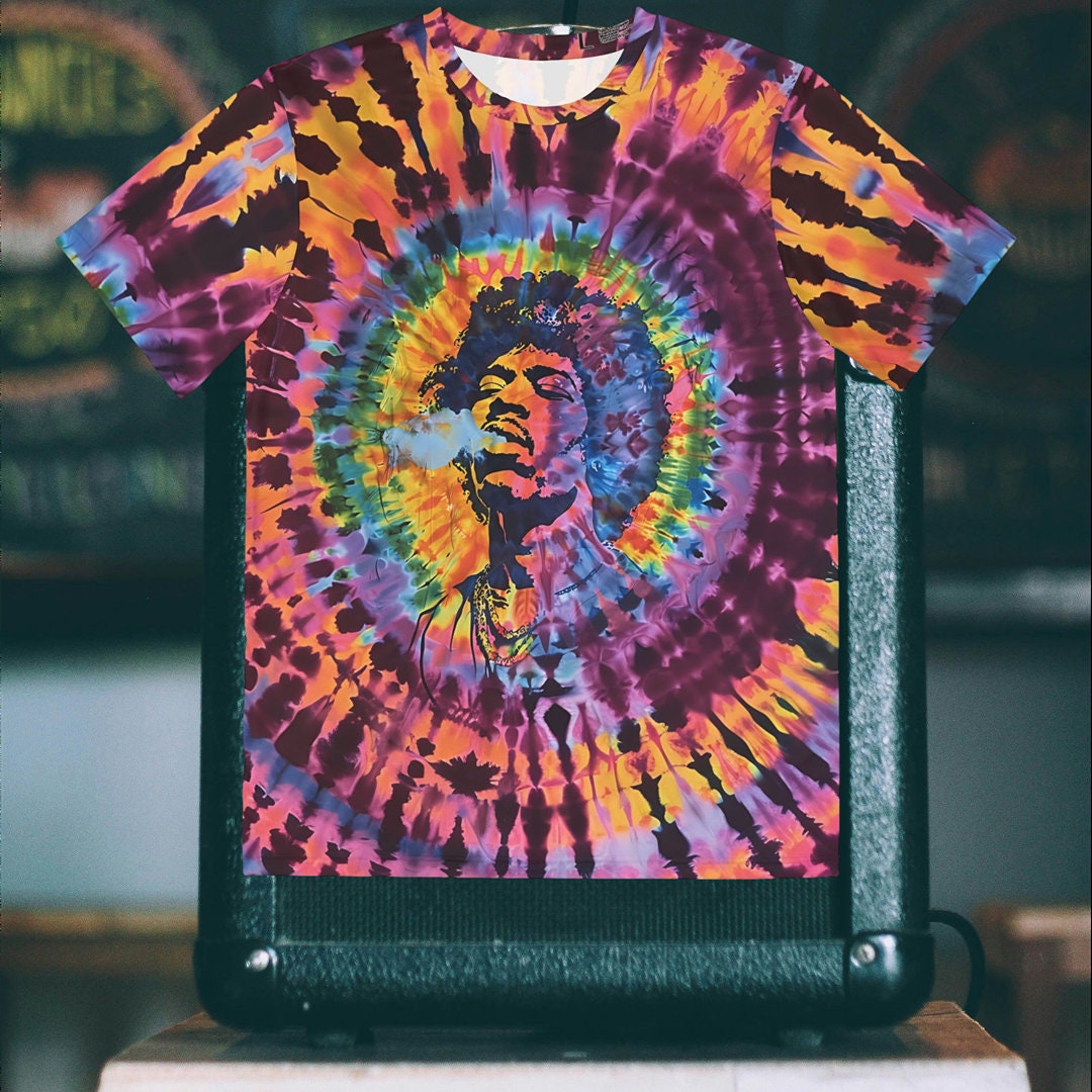 jimi hendrix purple haze tie dye t shirt