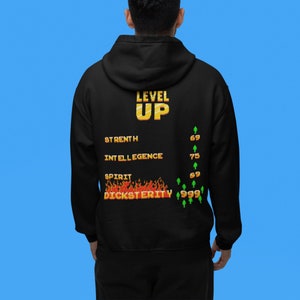 Level Up Funny Stickman Hoodie, Stickman Tee, Funny Gamer tee, Funny Gamer Sweater, Gaming Tshirt, gaming sweatshirt, Gaming Shirt.
