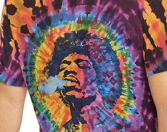 Tie Dye Jimi Hendrix Stoner Tshirt, Pothead Tshirts, Electric