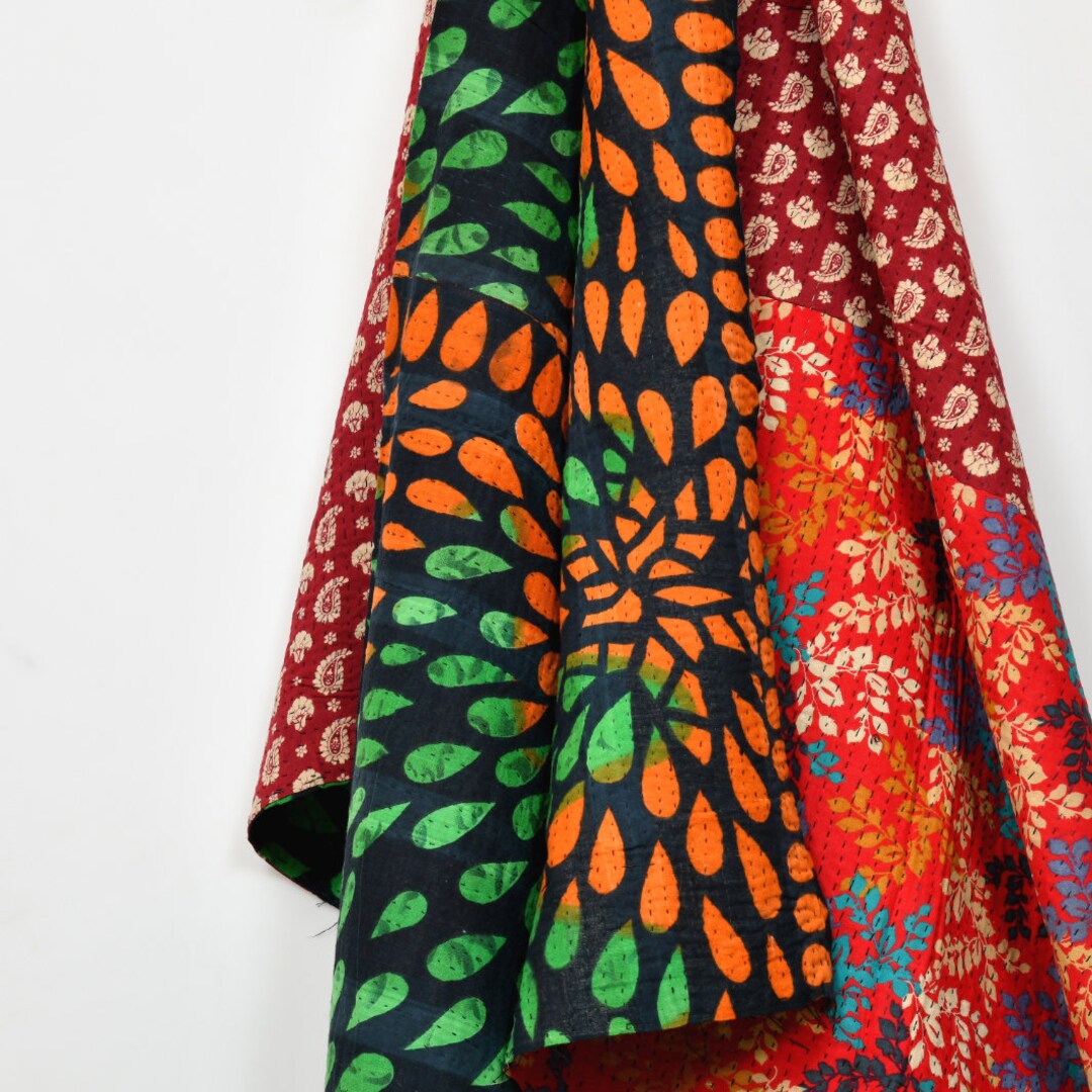 Vintage Kantha Quilt Handstitched Kantha Quilt Indian Kantha Etsy