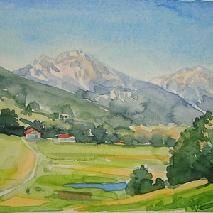 Monte Watzmann e prati in Baviera