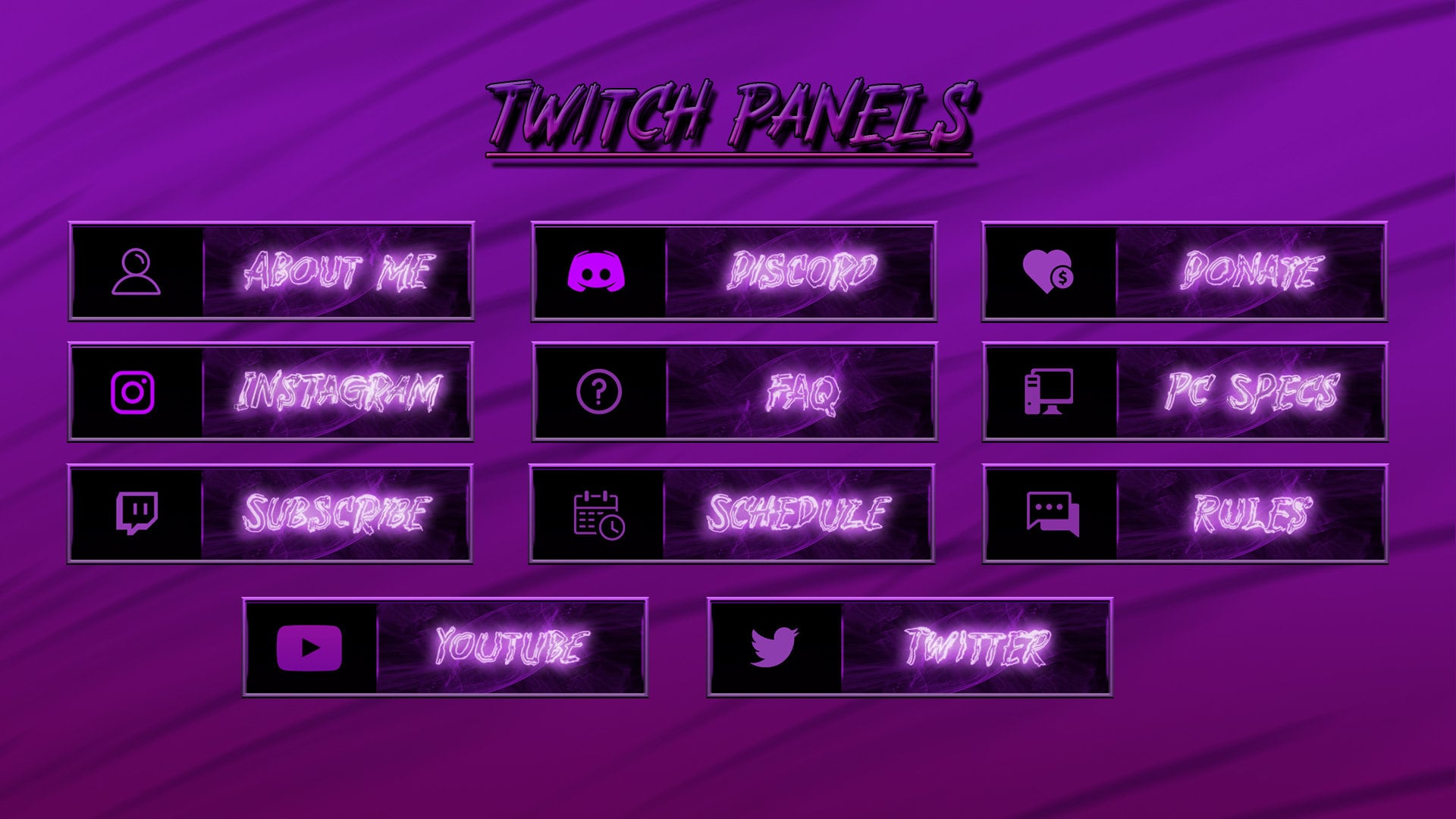 how to add twitch panels