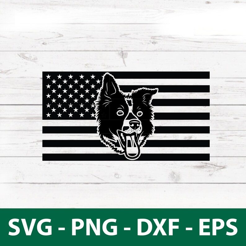 Collie Dog Flag Collie Dog Flag SVG Collie Dog Flag Dxf Collie Dog Flag SVG for Cricut Collie Dog Flag PNG Svg, Eps, Png, Dxf