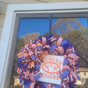 Auburn tigers inspired wreath